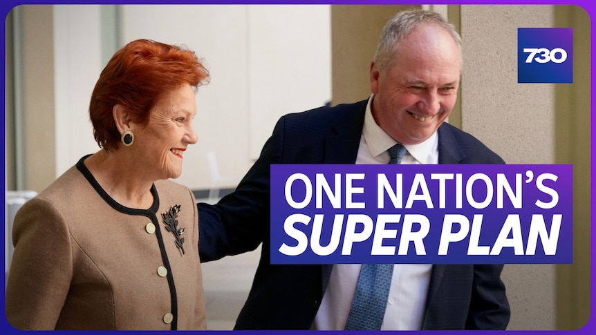 ABC 7.30 thumbnail showing Pauline Hanson and Barnaby Joyce